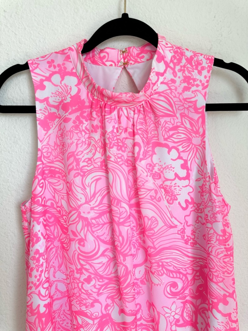 Lilly Pulitzer Linda Dress Pink Tropics Tint Bunny Hop Roses Tunic Small NWOT - Picture 9 of 14